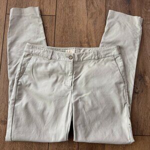 Michael Kors Cotton Pants Women's Tapered Beige Slacks Size 8 Mint NWOT